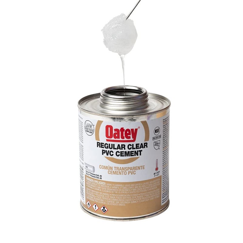 Oatey 31014 PVC Regular Cement, Clear, 16-Ounce - Image 2